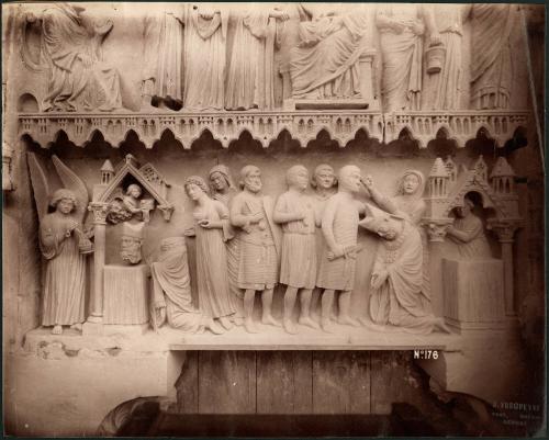 [Architectural detail of a high relief carving/frieze]