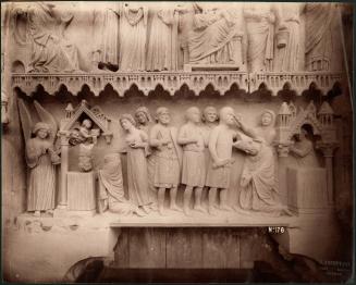 [Architectural detail of a high relief carving/frieze]