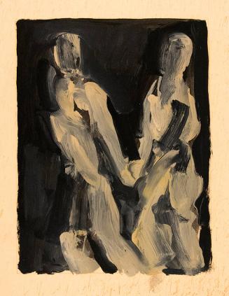 [Two abstract standing figures]