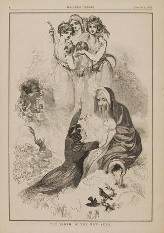 The Birth of the New Year, Harper’s Weekly, January 2, 1858, page 8