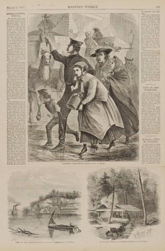 Crossing Broadway, Harper’s Weekly, March 2, 1867, page 141