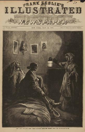 New York City - The Tombs Prison - Midnight Scene - The Matron Going the Rounds, Frank Leslie’s Illustrated Newspaper, May 16, 1874, cover