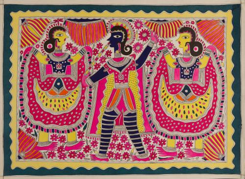 [Krishna and dancing Gopis]