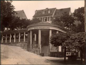 untitled, street view of entry way to Schlossbrunn