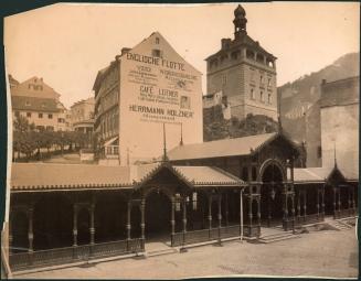 [Building with German writing on the side]
