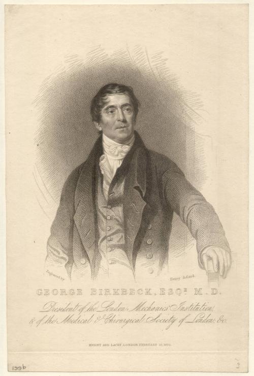 Birkbeck, George, 1776-1841, British, Physician