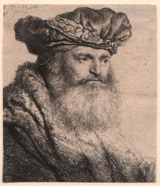 Bearded Man in a Velvet Cap with a Jewel Clasp