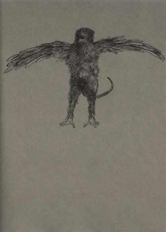 untitled [male figure with wings and rat tail and feet]