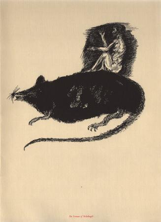 The Torment of Michelangelo [rat with man riding on its back]