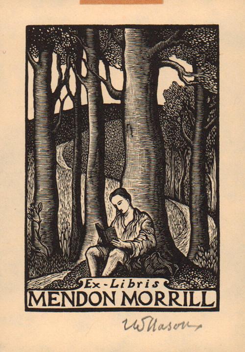 Bookplate of Mendon Morrill