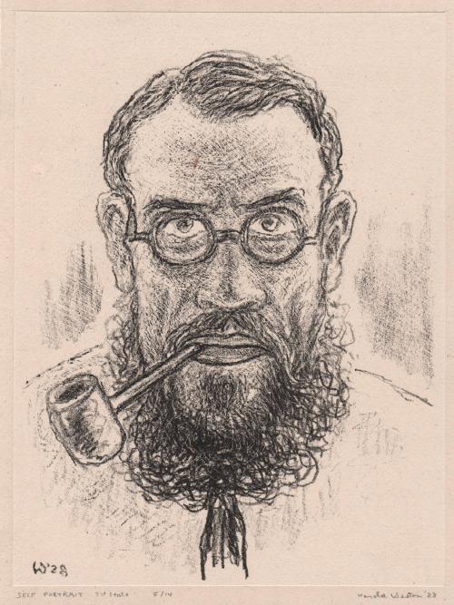 Self Portrait with Corncob Pipe