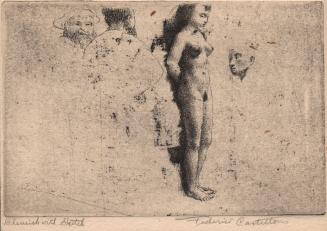 Nude with three male heads