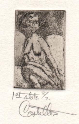 Untitled, seated female nude