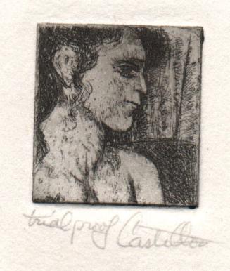 Untitled, bust of female in profile