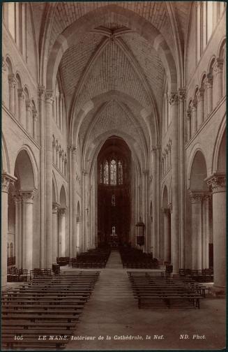 105 Le Mans Cathedral, Interieur de la Cathedrale la Nef. N.D. Phot.
