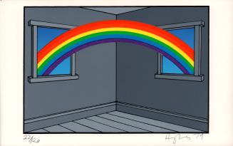 [Rainbow through two windows]