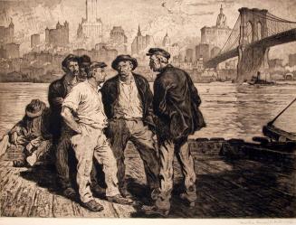 Dock Workers Under the Brooklyn Bridge