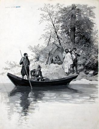Soldiers Trading with Indians