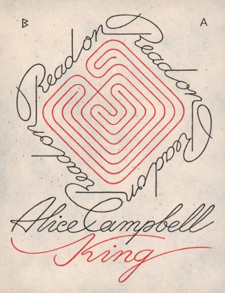 Book plate for Alice Campbell King