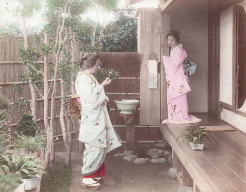 Two Women in Tiny Garden