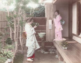Two Women in Tiny Garden