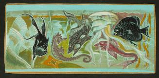 untitled [trigger fish, seahorse, black bass, sunfish, jellyfish, red snapper]