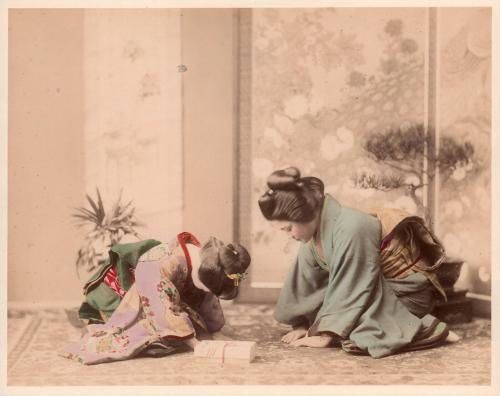 Two Women Greeting Each Other