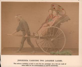 Jinrikisha Carrying Two Japanese Ladies
