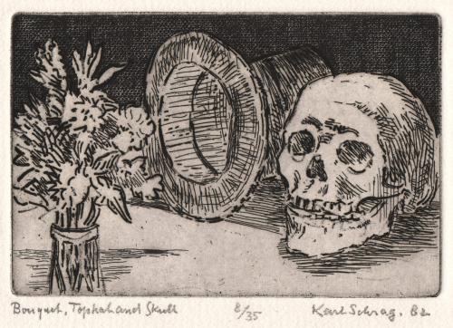 Bouquet, Tophat and Skull