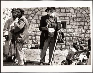 [Oriental Jewish beggars at the festival of LAG Ba' Omer, Meron, Israel]