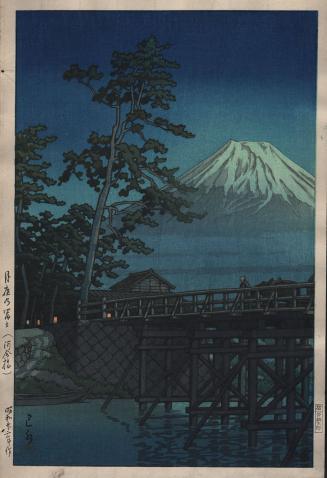 Mt Fuji on a Moonlit Night at Kawai Bridge