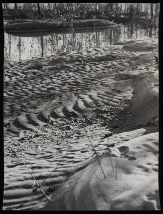 Wet sand by the stream, Italy