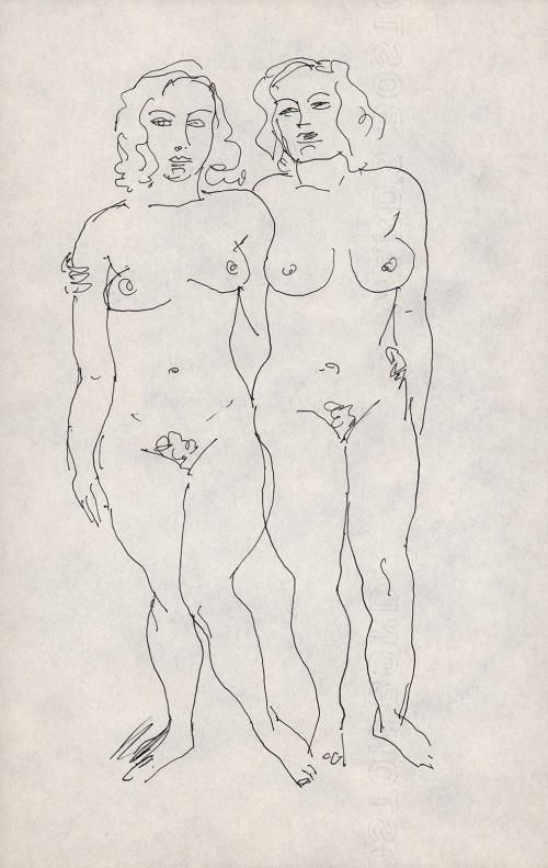 [two standing female nudes]