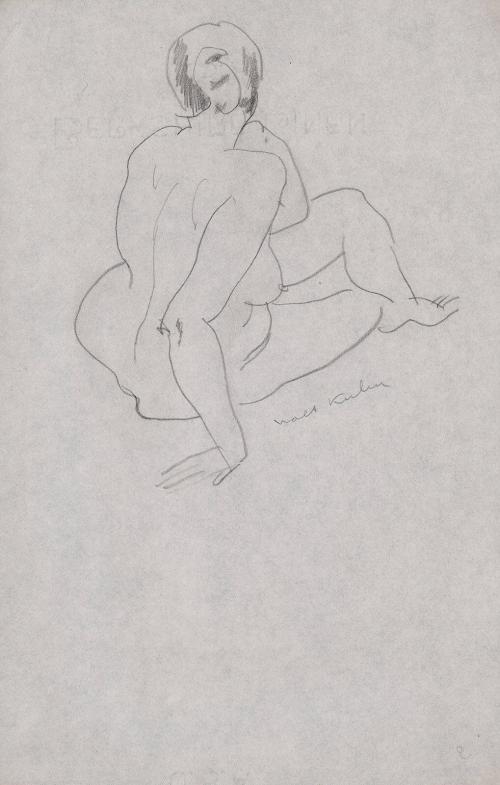 [seated female nude-back]