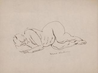 [reclined female nude resting on right side]