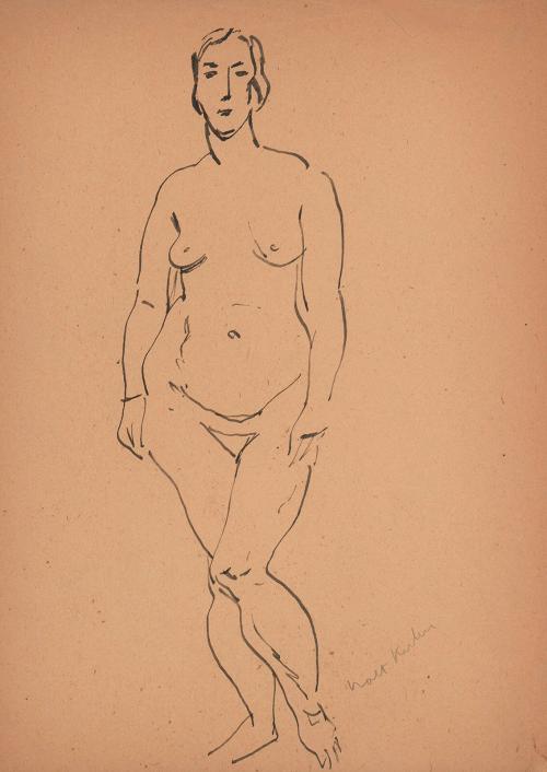 [standing nude with arms close to sides]