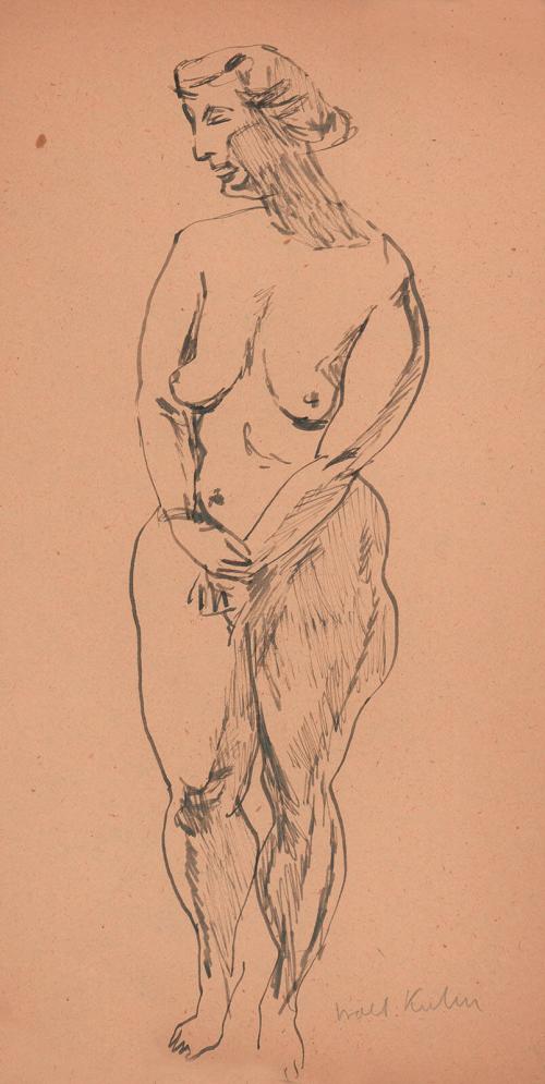 [standing female nude with hands crossed]