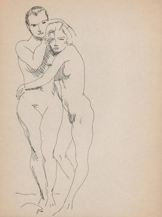 [two embracing nude figures]