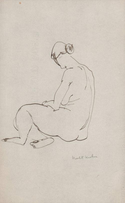 [seated female nude]