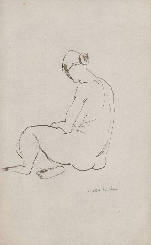 [seated female nude]