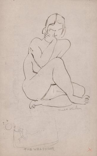 [seated female nude]