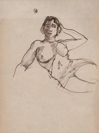 [female nude with arm bent behind head]