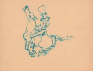 [circus performer on a galloping horse]