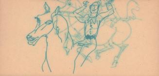[study of a circus performer on a horse]