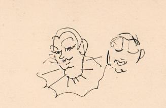 [head study of two clowns]