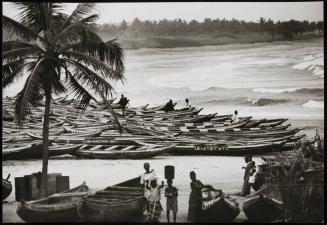 Boats lined up on shore