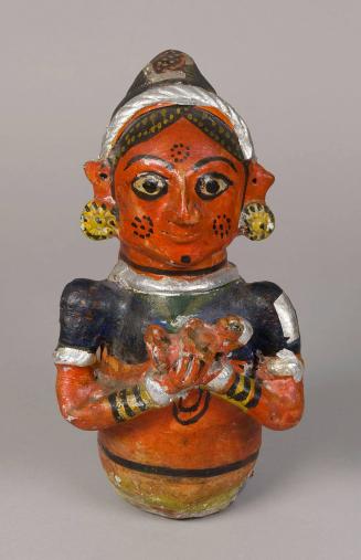 [Gangaur, image of woman holding a child]