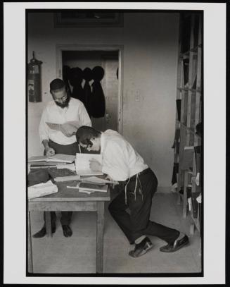 Men reading in Yeshiva, Israel