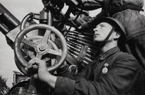 Artillery Commander K. M.  Karabanov Protecting the Harvest, 1941