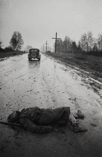 Soldier in the Road, Smolensk Front, 10 Minutes from Moscow
